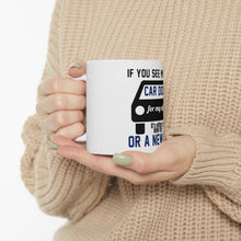DistinctInk Glossy White Coffee / Tea Mug - If Open Car Door, New Car or New Wife