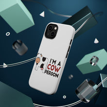 DistinctInk ToughCase for Apple iPhone, Compatible with MagSafe Charging - I'm A Cow Person