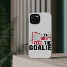DistinctInk ToughCase for Apple iPhone, Compatible with MagSafe Charging - Please Don't Feed the Goalie