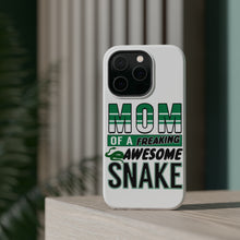 DistinctInk ToughCase for Apple iPhone, Compatible with MagSafe Charging - Mom of a Freaking Awesome Snake