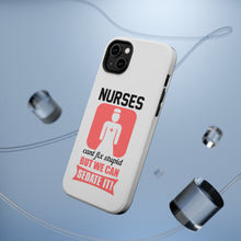 DistinctInk ToughCase for Apple iPhone, Compatible with MagSafe Charging - Nurses Can't Fix Stupid But Can Sedate It
