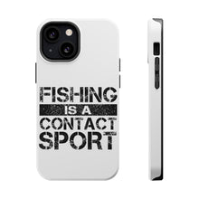 DistinctInk ToughCase for Apple iPhone, Compatible with MagSafe Charging - Fishing is a Contact Sport