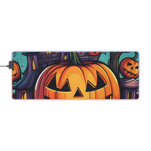 DistinctInk LED Gaming Mouse Pad with Trick or Treat Parade Design for Halloween