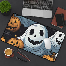 DistinctInk Desk Mat with Ghoulish Ghostbusters and Pumpkins Design for Halloween