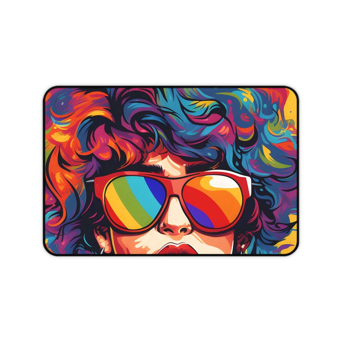 DistinctInk Desk Mat with Start Building Your Dreams Design for LGBTQ+ Pride