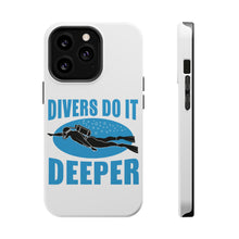 DistinctInk ToughCase for Apple iPhone, Compatible with MagSafe Charging - Divers Do It Deeper