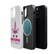 DistinctInk ToughCase for Apple iPhone, Compatible with MagSafe Charging - Beach Please I'm a Unicorn