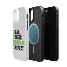 DistinctInk ToughCase for Apple iPhone, Compatible with MagSafe Charging - Lawyer Eat Sleep Litigate Repeat
