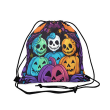 DistinctInk Drawstring Bag Backpack with Creating Lasting Memories Design for Halloween  LGBTQ+ Pride
