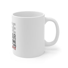 DistinctInk Glossy White Coffee / Tea Mug - Raise the Bar And Put Some Heave Weights On