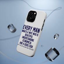 DistinctInk ToughCase for Apple iPhone, Compatible with MagSafe Charging - Every Man Wants Wife Who is Beautiful