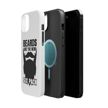 DistinctInk ToughCase for Apple iPhone, Compatible with MagSafe Charging - Beards are the New Six Pack