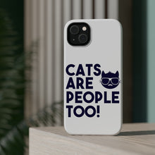 DistinctInk ToughCase for Apple iPhone, Compatible with MagSafe Charging - Cats Are People Too