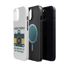 DistinctInk ToughCase for Apple iPhone, Compatible with MagSafe Charging - I Shoot People - Photography
