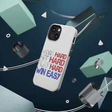 DistinctInk ToughCase for Apple iPhone, Compatible with MagSafe Charging - Work Hard Hit Hard Play Hard Win Easy