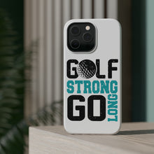 DistinctInk ToughCase for Apple iPhone, Compatible with MagSafe Charging - Golf Strong Go Long