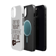 DistinctInk ToughCase for Apple iPhone, Compatible with MagSafe Charging - Don't Need Therapy Need to Play Guitar