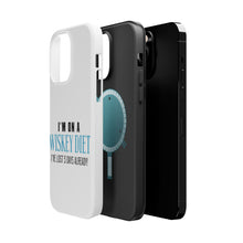 DistinctInk ToughCase for Apple iPhone, Compatible with MagSafe Charging - I'm on a Whiskey Diet Already Lost 5 Days