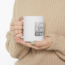 DistinctInk Glossy White Coffee / Tea Mug - Eat Big Lift Big Get Big