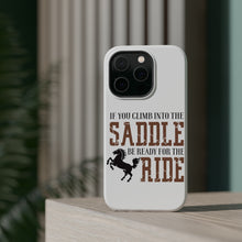 DistinctInk ToughCase for Apple iPhone, Compatible with MagSafe Charging - Climb into the Saddle, Ready for a Ride