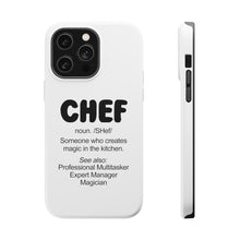 DistinctInk ToughCase for Apple iPhone, Compatible with MagSafe Charging - Chef Definition - Magic in the Kitchen