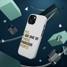 DistinctInk ToughCase for Apple iPhone, Compatible with MagSafe Charging - Yes I Am One of Those Parkour People