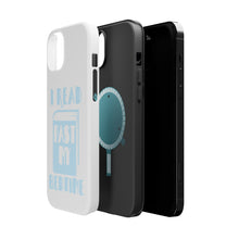 DistinctInk ToughCase for Apple iPhone, Compatible with MagSafe Charging - I Read Past My Bedtime
