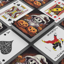 DistinctInk Playing / Poker Cards with Trick or Treat Ghost-O-Lantern Design for Halloween