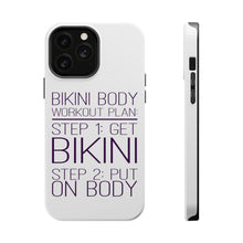 DistinctInk ToughCase for Apple iPhone, Compatible with MagSafe Charging - Bikini Body Workout Plan Get Bikini Put On Body