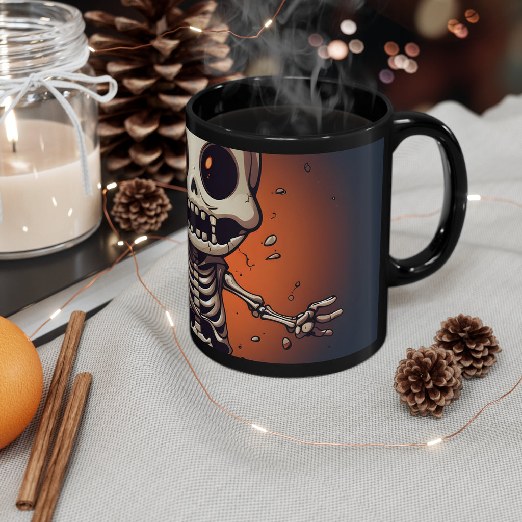 Black Coffee Mug - Skelly's Halloween Bash for Halloween, view 4