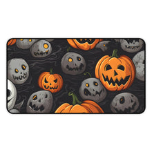 DistinctInk Desk Mat with Haunted Harvest Time Design for Halloween