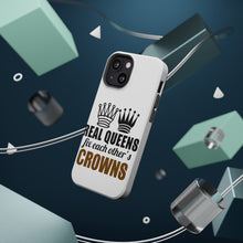 DistinctInk ToughCase for Apple iPhone, Compatible with MagSafe Charging - Real Queens Fix Each Other's Crowns