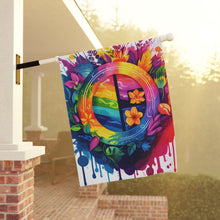 DistinctInk Garden & House Banner Flag with The Road to Fulfillment Design for LGBTQ+ Pride