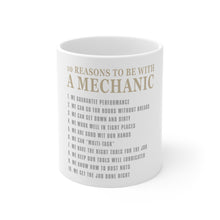 DistinctInk Glossy White Coffee / Tea Mug - 10 Reasons to Be With a Mechanic