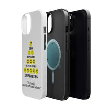 DistinctInk ToughCase for Apple iPhone, Compatible with MagSafe Charging - No Thanks Looks Like a Pyramid Scheme