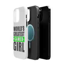 DistinctInk ToughCase for Apple iPhone, Compatible with MagSafe Charging - World's Greatest Gamer Girl Video Games