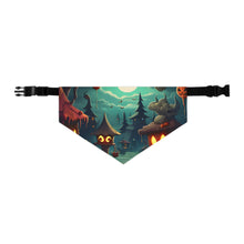 DistinctInk Adjustable Pet Banana Collar with Trick or Treat Fun Design for Halloween