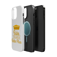 DistinctInk ToughCase for Apple iPhone, Compatible with MagSafe Charging - Bake the World a Better Place