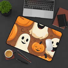 DistinctInk Desk Mat with "Boo-ttifull Skeleton Cartoon Pattern Pumpkin" Design for Halloween