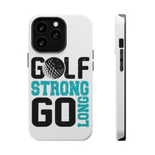 DistinctInk ToughCase for Apple iPhone, Compatible with MagSafe Charging - Golf Strong Go Long