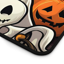DistinctInk Desk Mat with Ghost Skeleton Pumpkin Pattern Design for Halloween