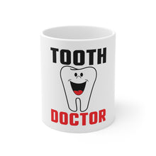 DistinctInk Glossy White Coffee / Tea Mug - Tooth Doctor Dentist