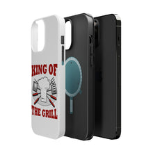 DistinctInk ToughCase for Apple iPhone, Compatible with MagSafe Charging - King of the Grill BBQ Barbecue