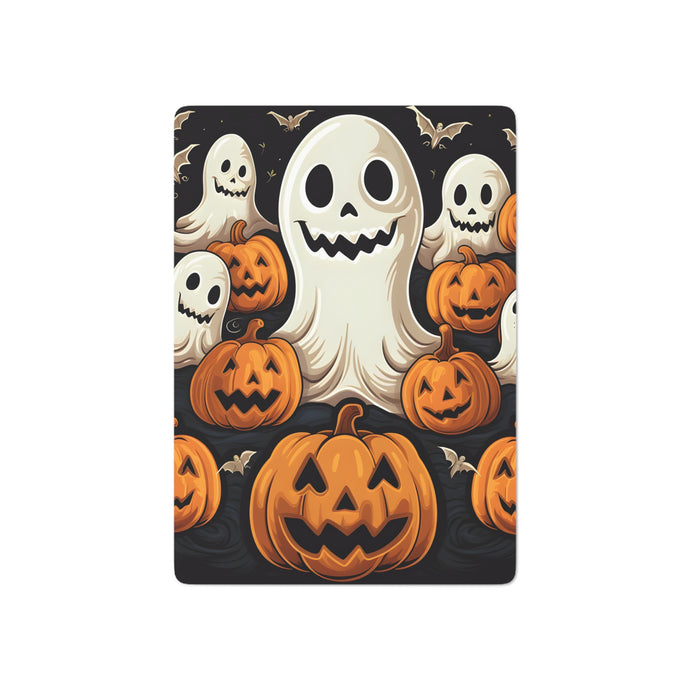 DistinctInk Playing / Poker Cards with Haunted Skeleton Jack-O-Lantern Design for Halloween