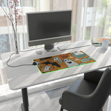 DistinctInk LED Gaming Mouse Pad with Flying Pumpkin Bats Design for Halloween