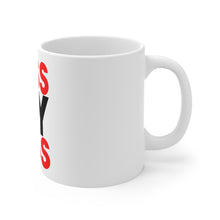 DistinctInk Glossy White Coffee / Tea Mug - Kiss My Abs