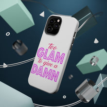 DistinctInk ToughCase for Apple iPhone, Compatible with MagSafe Charging - Too Glam to Give a Damn
