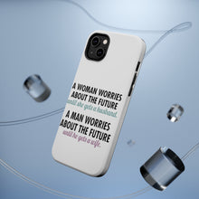 DistinctInk ToughCase for Apple iPhone, Compatible with MagSafe Charging - Worries About the Future Until Married