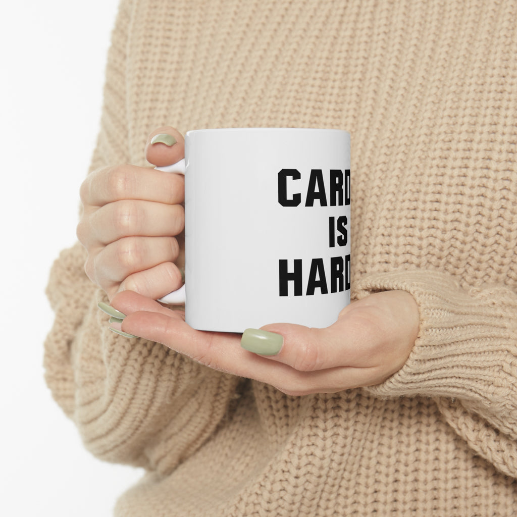 Glossy White Coffee / Tea Mug - Cardio is Hardio, view 10