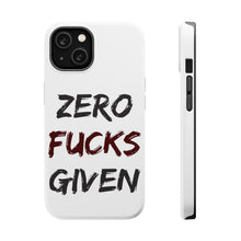 DistinctInk ToughCase for Apple iPhone, Compatible with MagSafe Charging - Zero F's Given